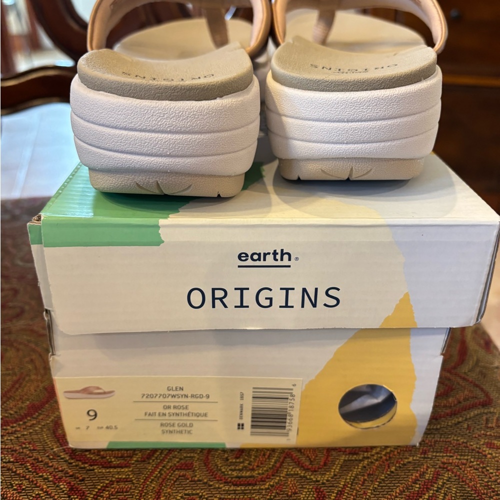 Earth Origins Women's Rose Gold Sandals NEW - Picture 2 of 5